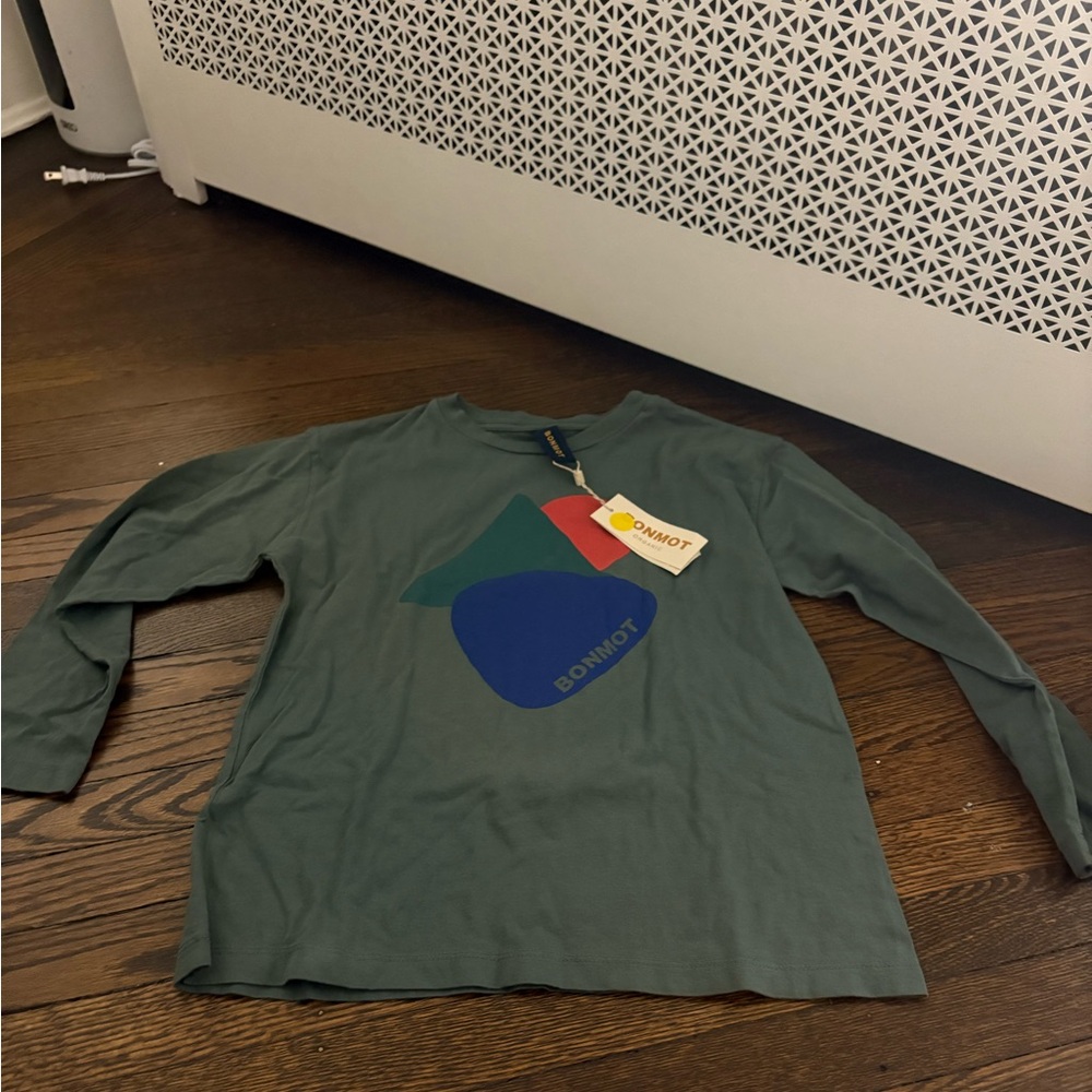 Bonmot Brand New Forest Green Kids Long Sleeve Tee